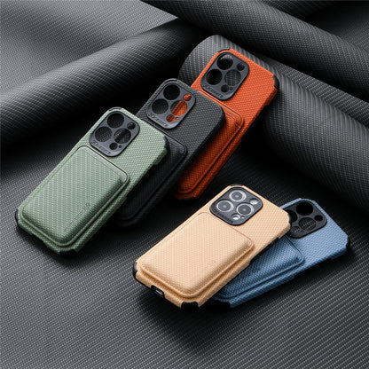 For Magsafe Magnetic Luxury Leather Card Holder Wallet Case For 14 Pro Max 13 12 Phone Bag Adsorption Accessories Cover